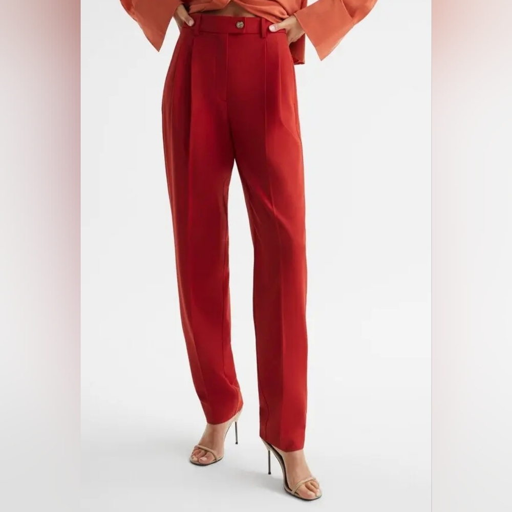 REISS | $245 Kamila Wool Blend Tapered Trousers - Picture 2 of 5